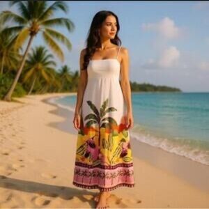 Paper Heart Anthropologie Maxi Beach Dress Size Small